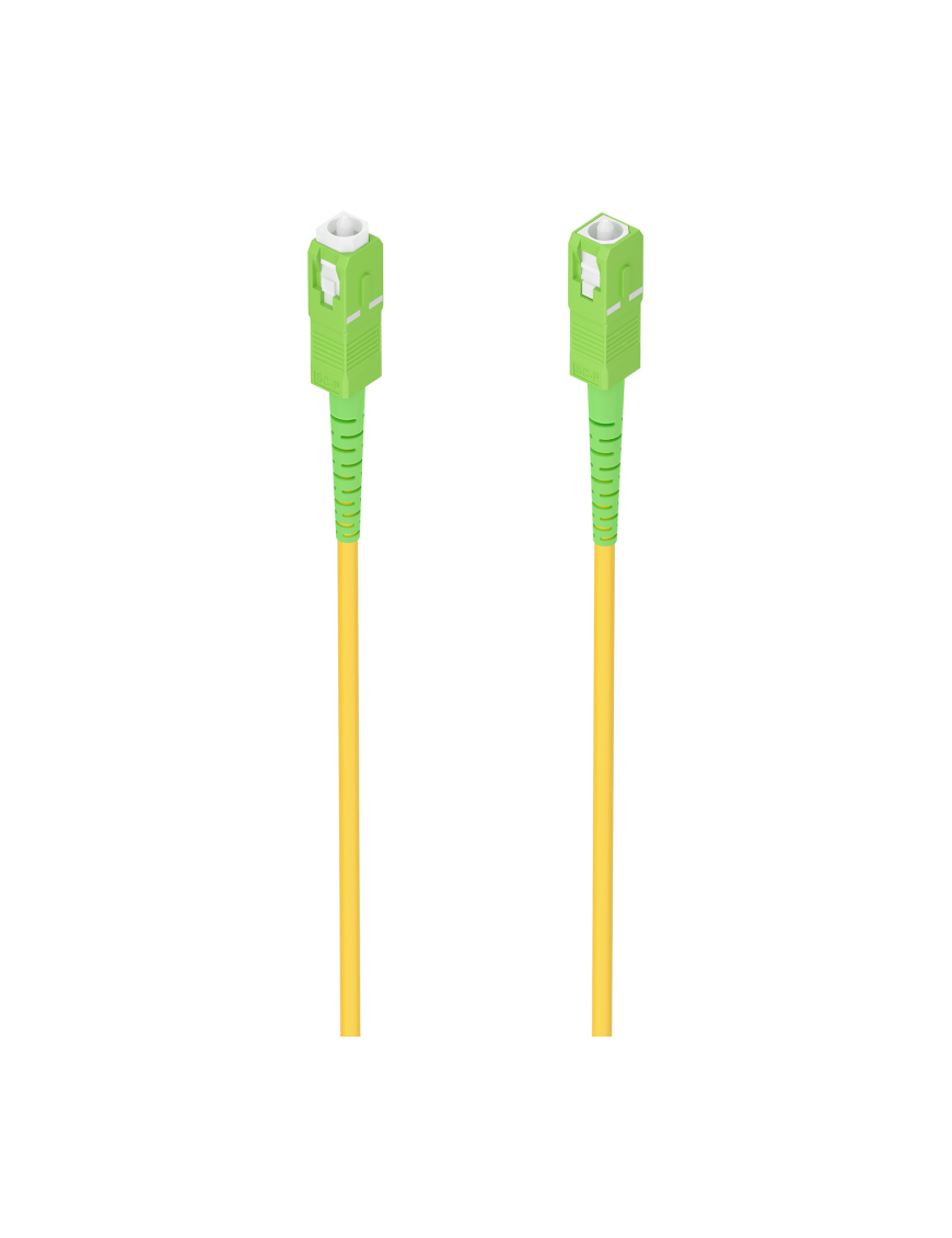 AISENS Cable Fibra Óptica Latiguillo G657A2 3.0 9/125 SMF Simplex CPR DCA LSZH, SC/APC-SC/APC, Amarillo, 1.0m