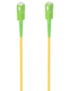 AISENS Cable Fibra Óptica Latiguillo G657A2 3.0 9/125 SMF Simplex CPR DCA LSZH, SC/APC-SC/APC, Amarillo, 15m