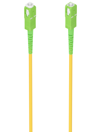 AISENS Cable Fibra Óptica Latiguillo G657A2 3.0 9/125 SMF Simplex CPR DCA LSZH, SC/APC-SC/APC, Amarillo, 20m