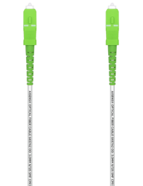 AISENS Cable Fibra Óptica Latiguillo G657A2 3.0 9/125 SMF Simplex CPR DCA LSZH, SC/APC-SC/APC, Blanco, 30 m