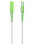 AISENS Cable Fibra Óptica Latiguillo G657A2 3.0 9/125 SMF Simplex CPR DCA LSZH, SC/APC-SC/APC, Blanco, 80 m