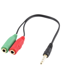 Ewent EC1640 cable de audio 0,15 m 3,5mm 2 x 3.5mm Negro, Verde, Rojo