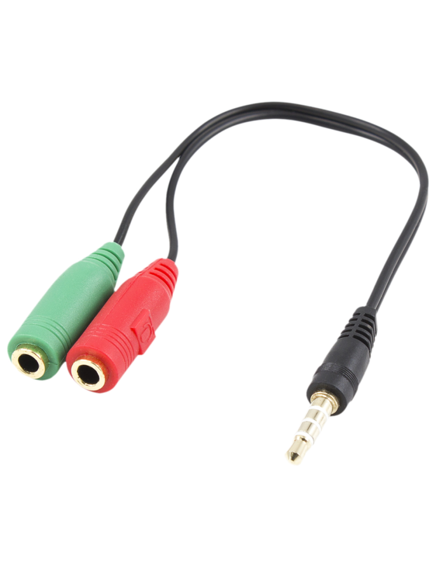 Ewent EC1640 cable de audio 0,15 m 3,5mm 2 x 3.5mm Negro, Verde, Rojo