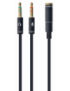 Gembird !Adapter audio stereo 3.5mm mini Jack/4PIN/ cable de audio 0,2 m 3,5mm 2 x 3.5mm Negro