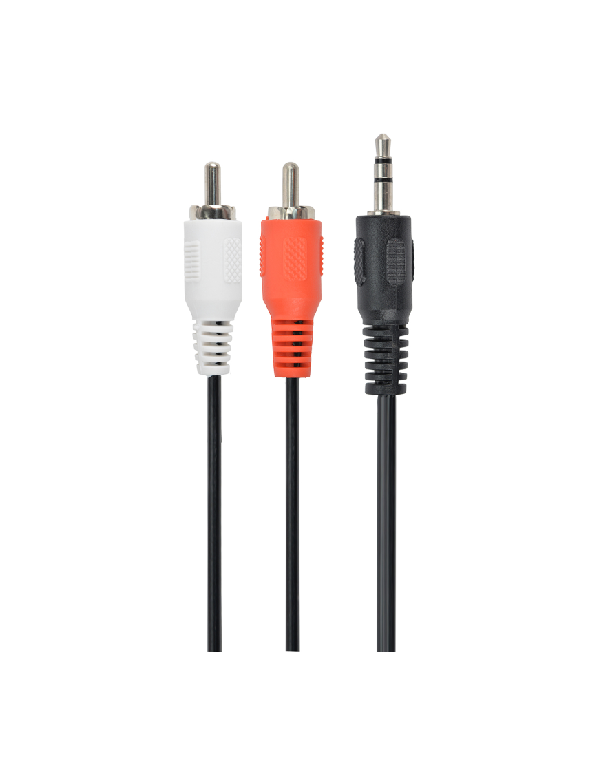 Gembird 5m, 3.5mm/2xRCA, M/M cable de audio 3,5mm Negro, Rojo, Blanco
