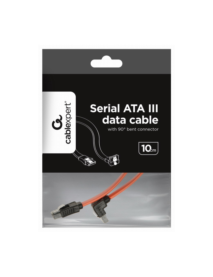 Gembird CC-SATAM-DATA90 cable de SATA 0,5 m Negro, Rojo