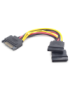 Gembird CC-SATAM2F-01 cable de SATA 0,15 m SATA de 15 pines 2 x SATA de 15 pines Multicolor