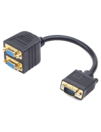 Gembird CC-VGAX2-20CM cable VGA 0,2 m VGA (D-Sub) 2 x VGA (D-Sub) Negro
