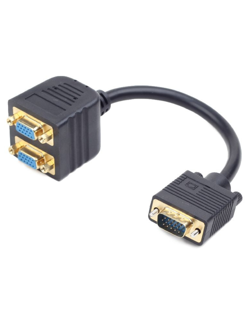 Gembird CC-VGAX2-20CM cable VGA 0,2 m VGA (D-Sub) 2 x VGA (D-Sub) Negro