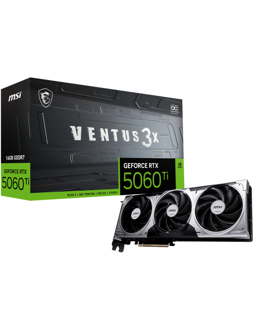 MSI VENTUS GeForce RTX 5060 TI 16G 3X OC NVIDIA 16 GB GDDR7