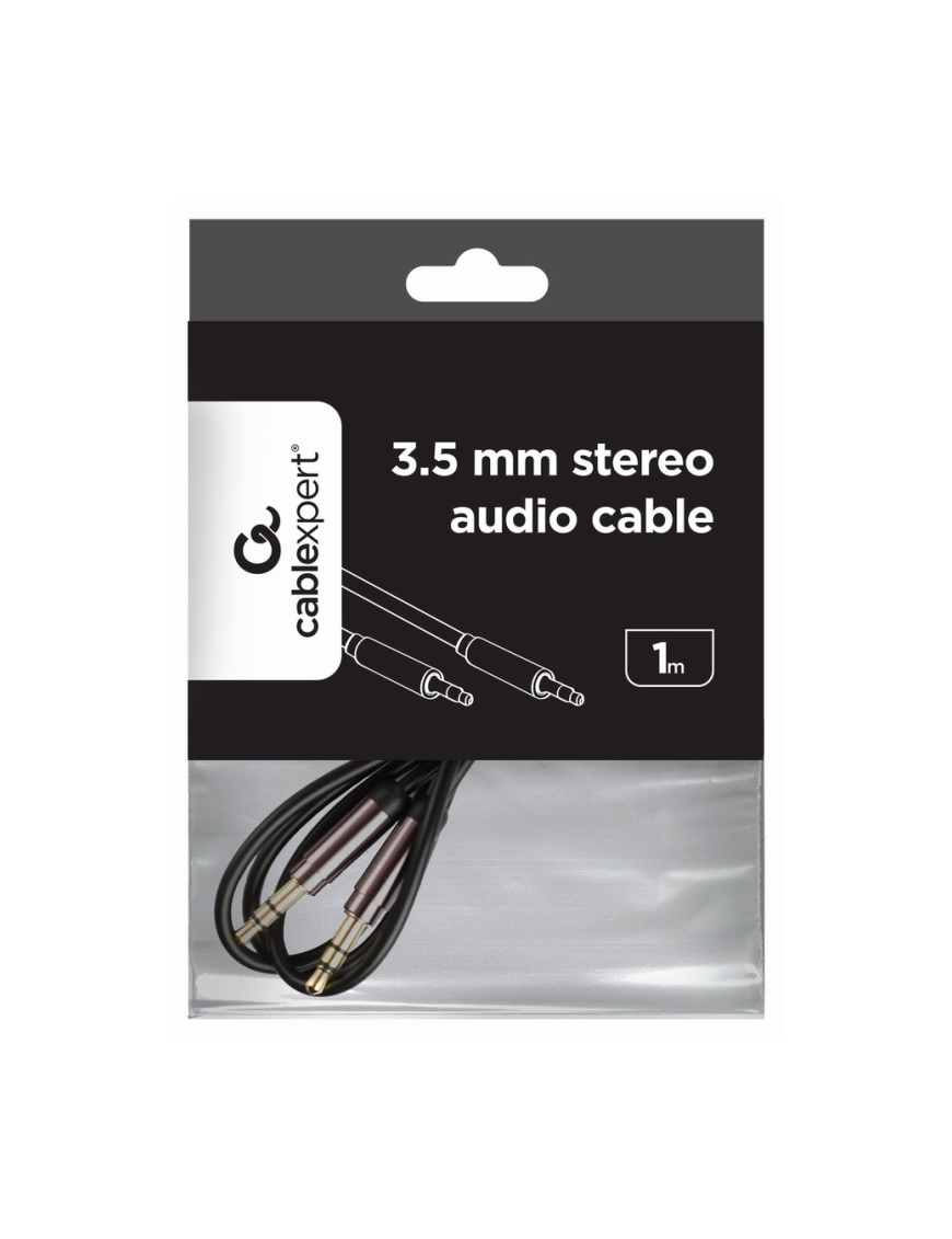 Gembird CCAP-444-1M cable de audio 3,5mm Negro