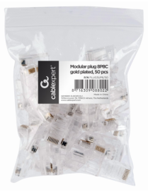 Gembird PLUG3UP6/50 conector RJ-45 Transparente