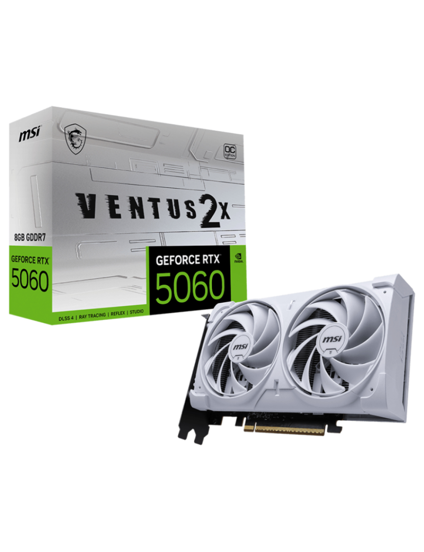 MSI GeForce RTX 5060 8G VENTUS 2X OC WHITE NVIDIA 8 GB GDDR7