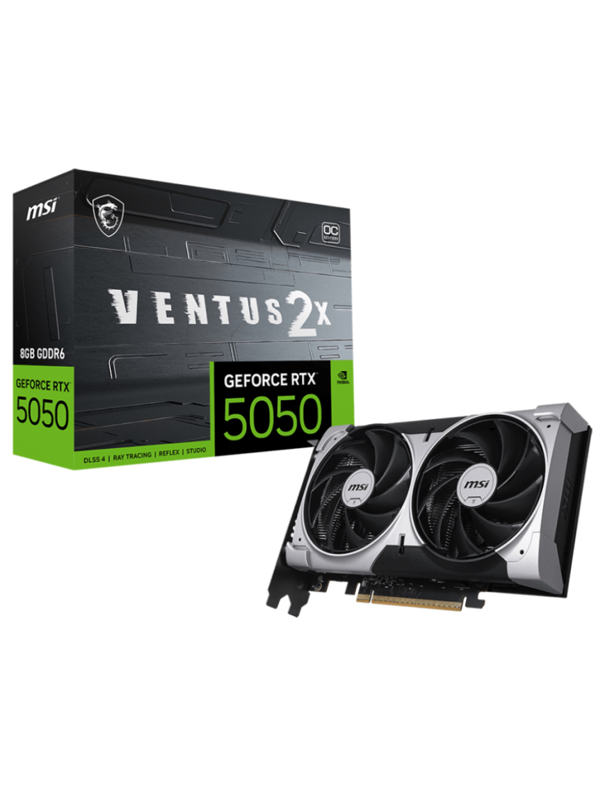 MSI GEFORCE RTX 5050 8G VENTUS 2X OC tarjeta gráfica NVIDIA 8 GB GDDR6