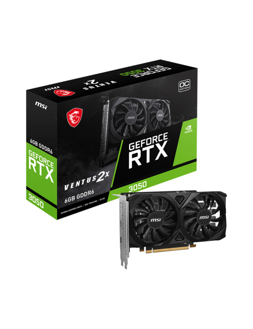 MSI VENTUS GeForce RTX 3050 2X E 6G OC NVIDIA 6 GB GDDR6