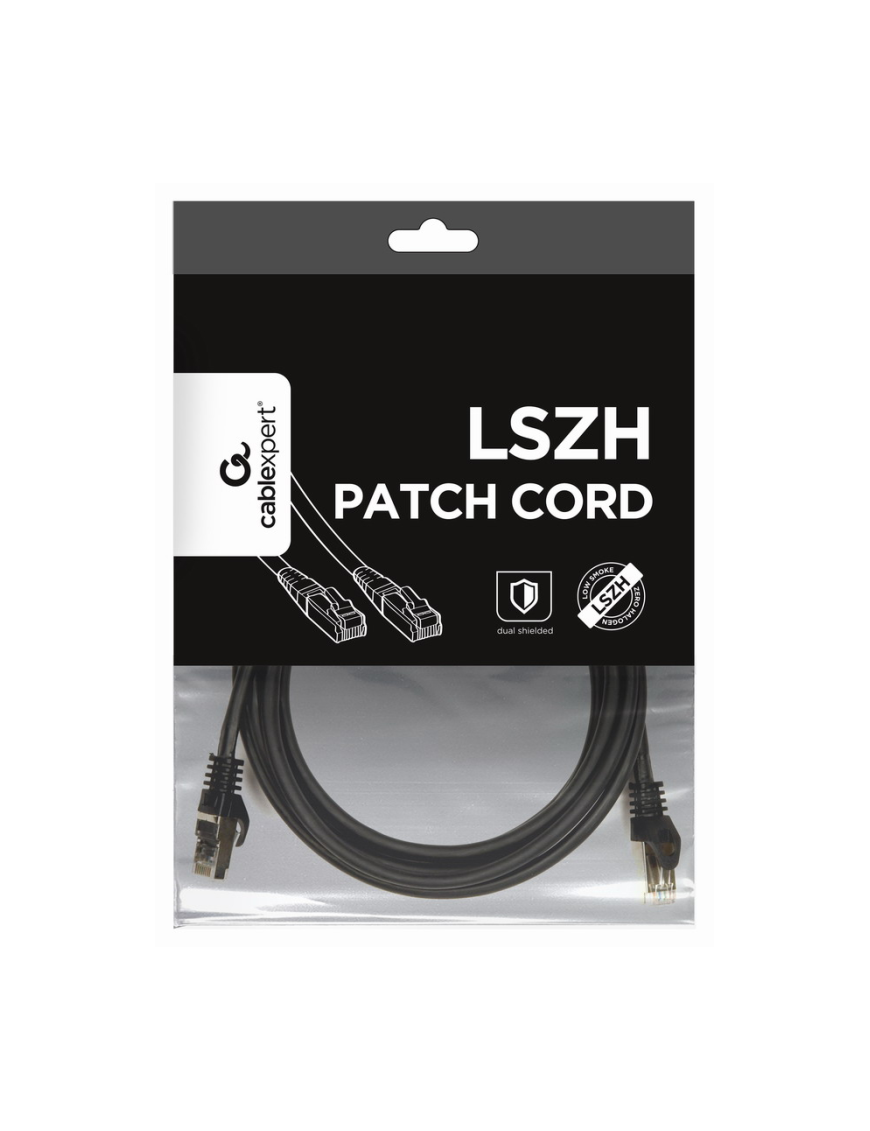 Gembird PP6A-LSZHCU-BK-3M cable de red Negro Cat6a S/FTP (S-STP)