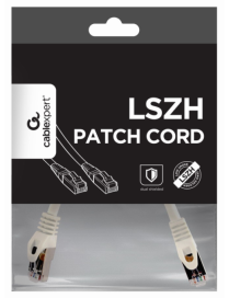 Gembird PP6A-LSZHCU-W-0.25M cable de red Blanco 0,25 m Cat6a S/FTP (S-STP)