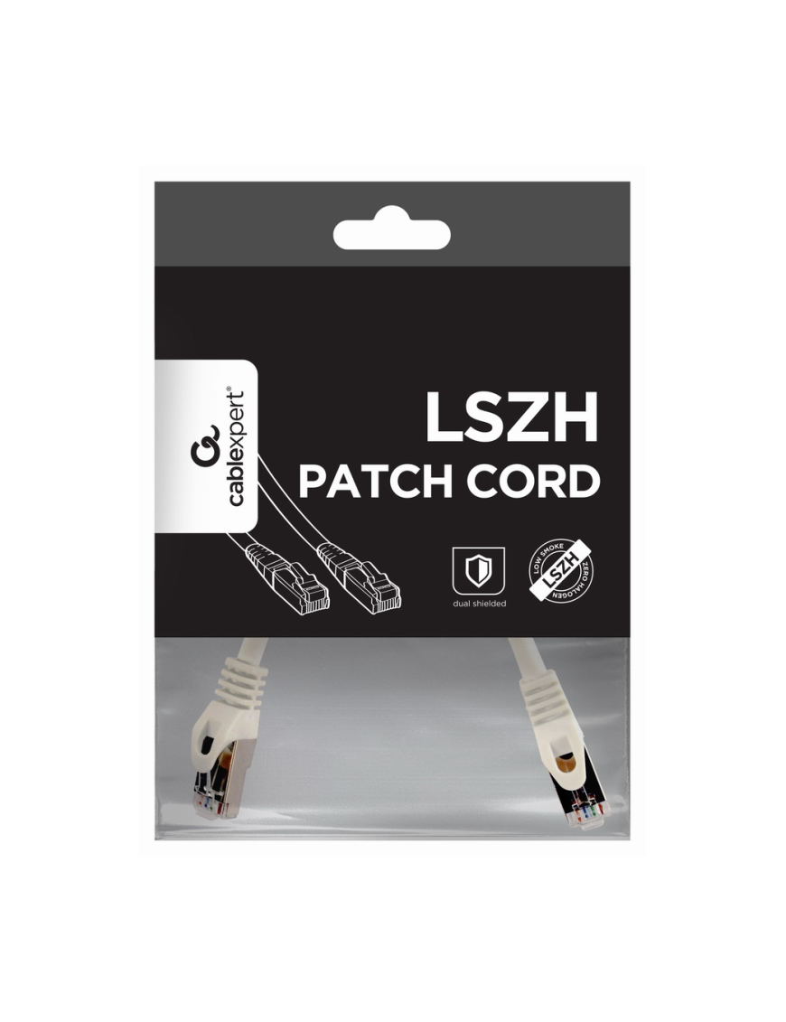 Gembird PP6A-LSZHCU-W-0.25M cable de red Blanco 0,25 m Cat6a S/FTP (S-STP)