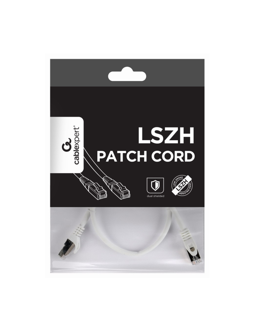 Gembird PP6A-LSZHCU-W-0.5M cable de red Blanco 0,5 m Cat6a S/FTP (S-STP)