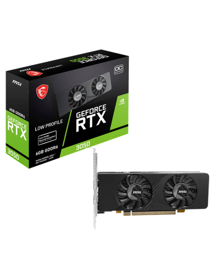 MSI GEFORCE RTX 3050 LP E 6G OC tarjeta gráfica NVIDIA 6 GB GDDR6