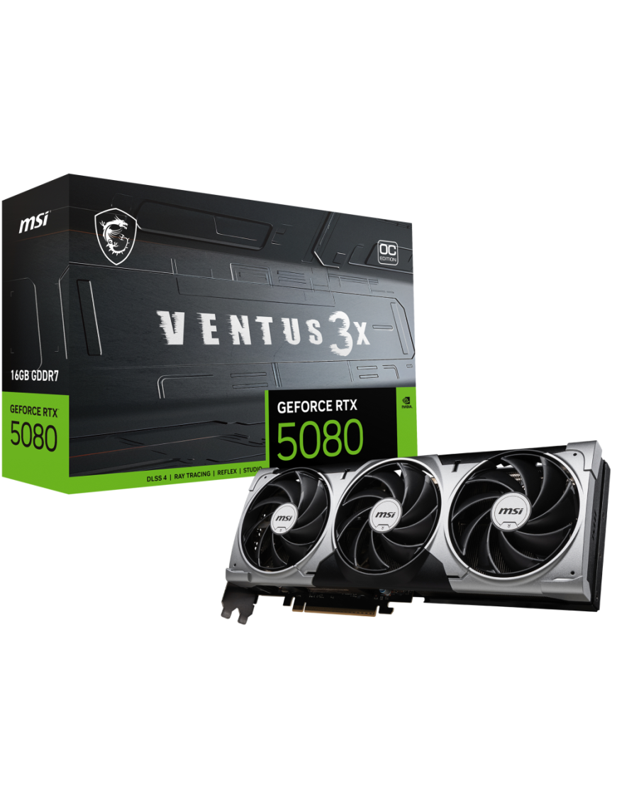 MSI VENTUS GeForce RTX 5080 16G 3X OC NVIDIA 16 GB GDDR7