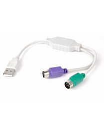Gembird UAPS12 cable ps/2 0,3 m 2x 6-p Mini-DIN USB A Blanco