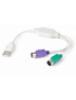 Gembird UAPS12 cable ps/2 0,3 m 2x 6-p Mini-DIN USB A Blanco