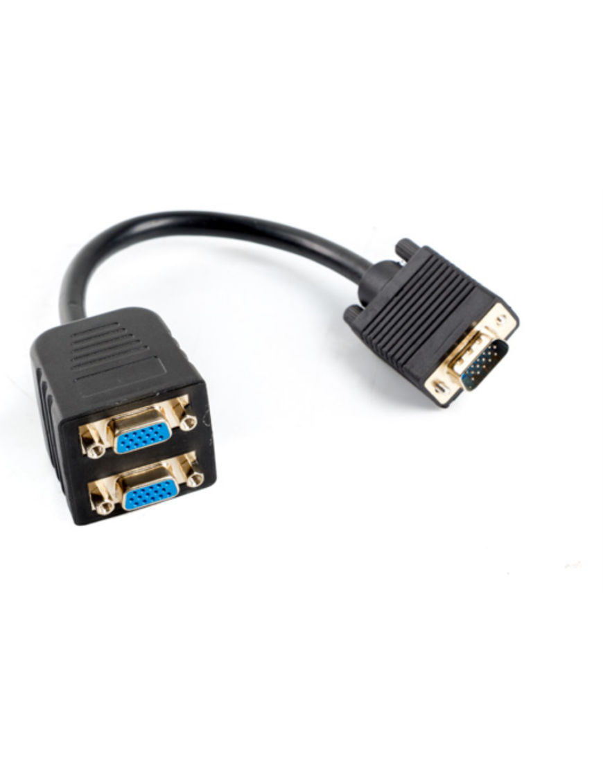 Lanberg AD-0020-BK cable VGA 0,2 m VGA (D-Sub) 2 x VGA (D-Sub) Negro
