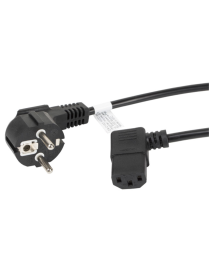 Lanberg CA-C13C-12CC-0018-BK cable de transmisión Negro 2 m C13 acoplador CEE7/7