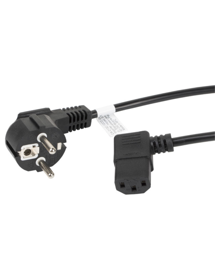 Lanberg CA-C13C-12CC-0018-BK cable de transmisión Negro 2 m C13 acoplador CEE7/7