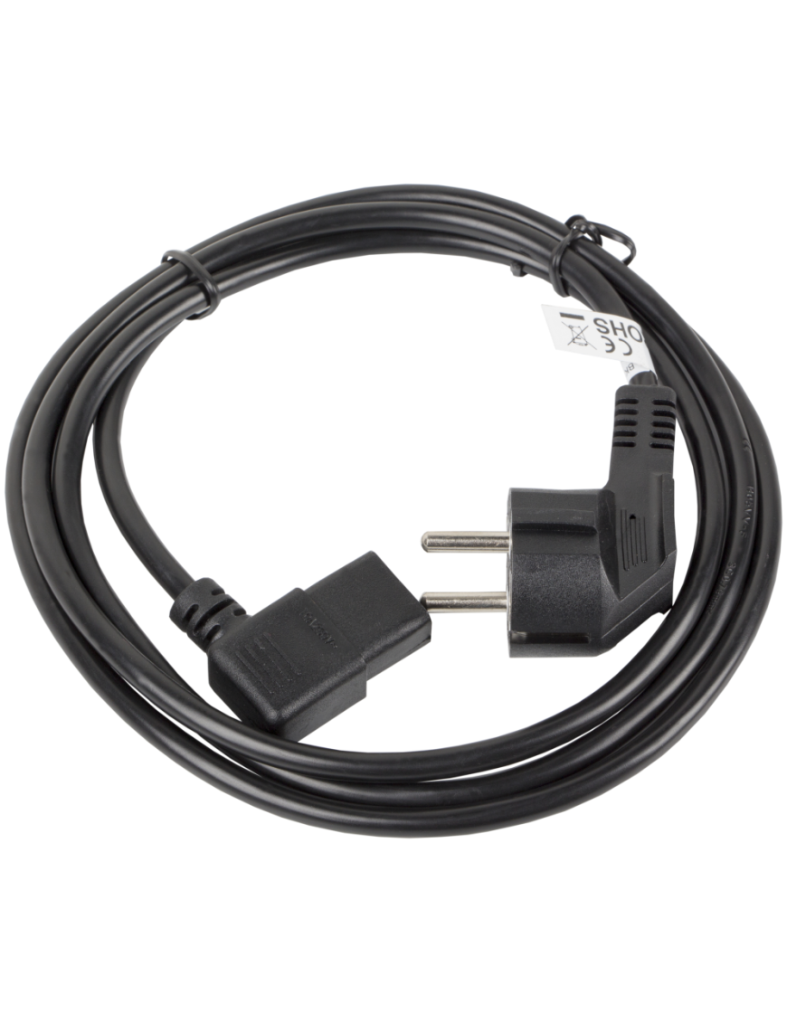 Lanberg CA-C13C-12CC-0030-BK cable de transmisión Negro 3 m CEE7/7 IEC 320