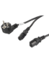 Lanberg CA-C13C-13CC-0018-BK cable de transmisión Negro 2 m C13 acoplador CEE7/7