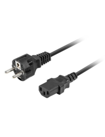 Lanberg CA-C13C-14CC-0018-BK cable de transmisión Negro 1,8 m C13 acoplador CEE7/7