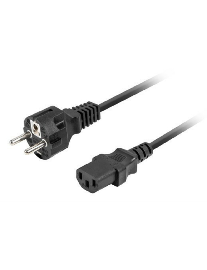 Lanberg CA-C13C-14CC-0018-BK cable de transmisión Negro 1,8 m C13 acoplador CEE7/7