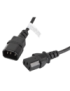 Lanberg CA-C13E-10CC-0018-BK cable de transmisión Negro 1,8 m C13 acoplador C14 acoplador