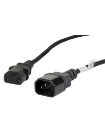Lanberg CA-C13E-11CC-0018-BK cable de transmisión Negro 1,8 m C13 acoplador C14 acoplador
