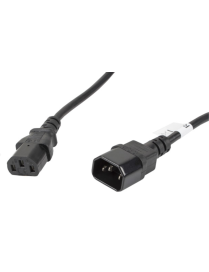 Lanberg CA-C13E-11CC-0050-BK cable de transmisión Negro 5 m C13 acoplador C14 acoplador