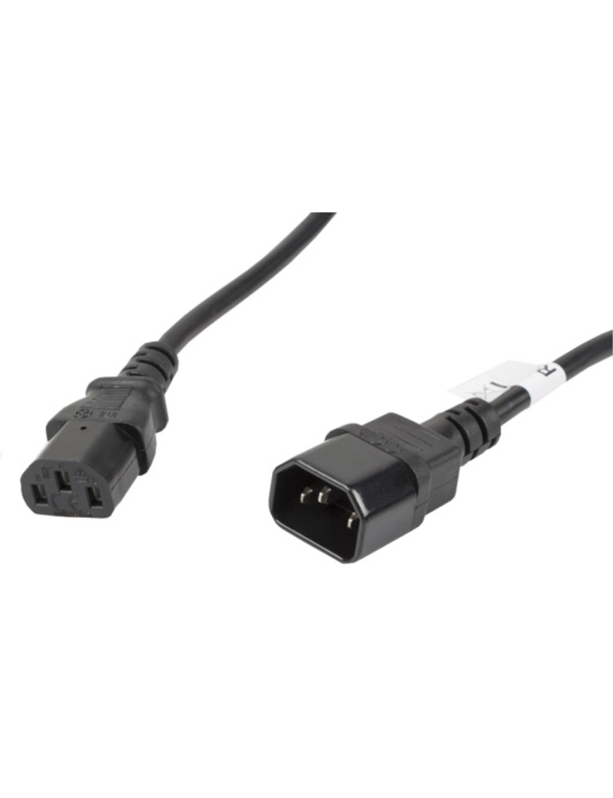 Lanberg CA-C13E-11CC-0050-BK cable de transmisión Negro 5 m C13 acoplador C14 acoplador