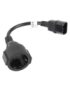 Lanberg CA-C14E-10CC-0018-BK cable de transmisión Negro 0,18 m C14 acoplador