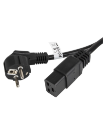 Lanberg CA-C19C-10CC-0018-BK cable de transmisión Negro 1,8 m CEE7/7 C19 acoplador