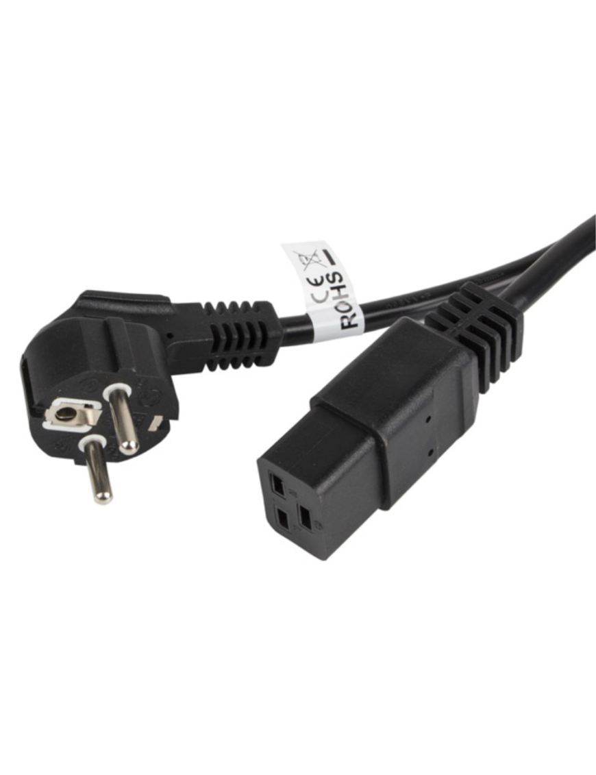 Lanberg CA-C19C-10CC-0018-BK cable de transmisión Negro 1,8 m CEE7/7 C19 acoplador