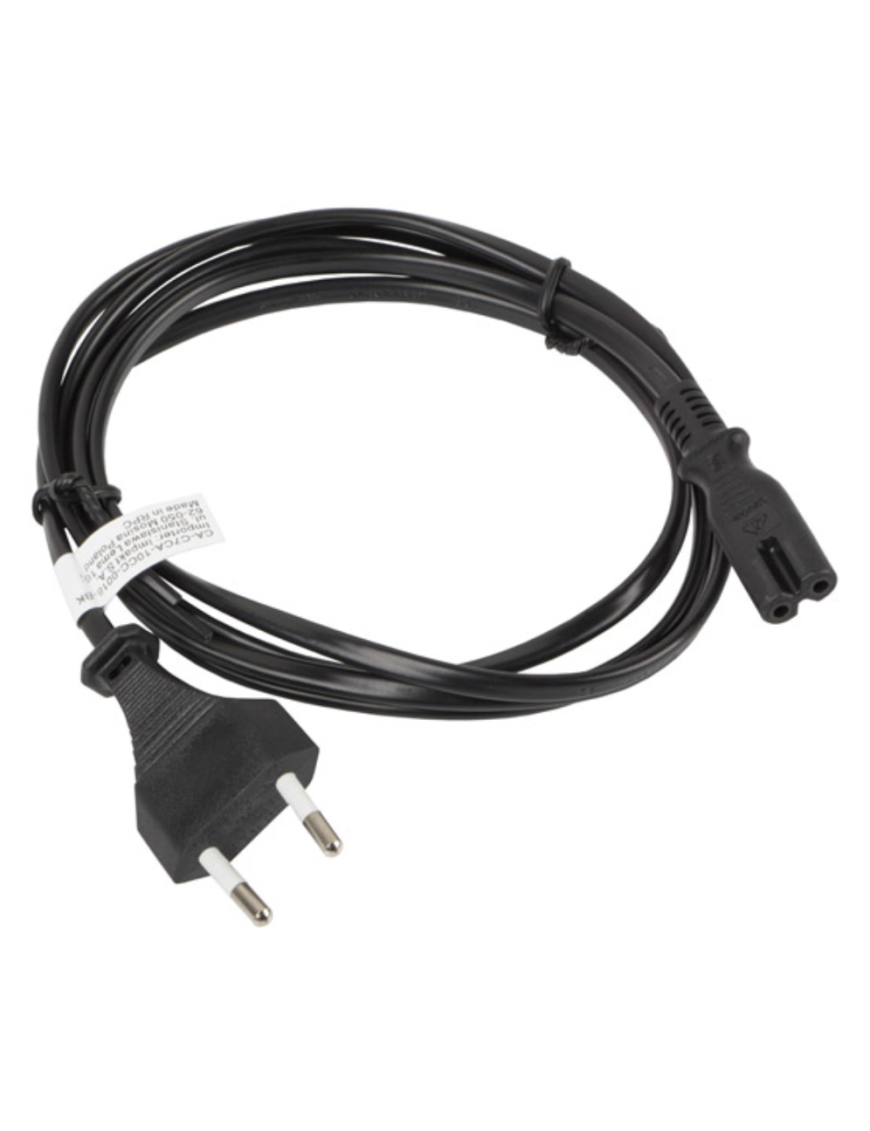 Lanberg CA-C7CA-10CC-0018-BK cable de transmisión Negro 1,8 m C7 acoplador CEE7/16