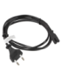 Lanberg CA-C7CA-10CC-0018-BK cable de transmisión Negro 1,8 m C7 acoplador CEE7/16