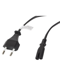 Lanberg CA-C7CA-10CC-0030-BK cable de transmisión Negro 3 m C7 acoplador CEE7/16