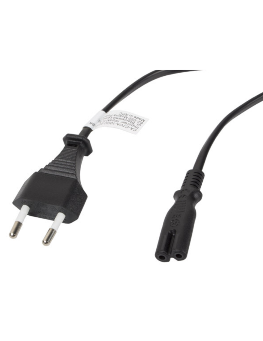 Lanberg CA-C7CA-10CC-0030-BK cable de transmisión Negro 3 m C7 acoplador CEE7/16