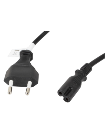 Lanberg CA-C7CA-11CC-0018-BK cable de transmisión Negro 1,8 m C7 acoplador CEE7/16