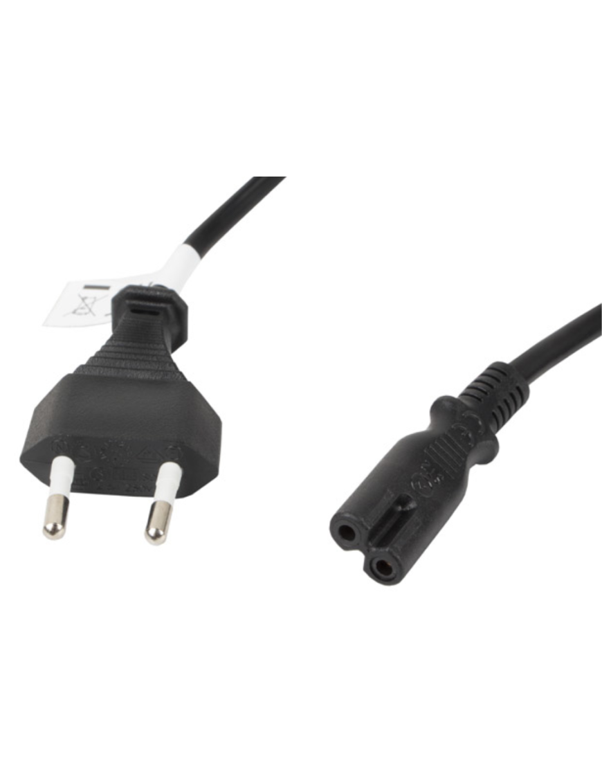 Lanberg CA-C7CA-11CC-0018-BK cable de transmisión Negro 1,8 m C7 acoplador CEE7/16