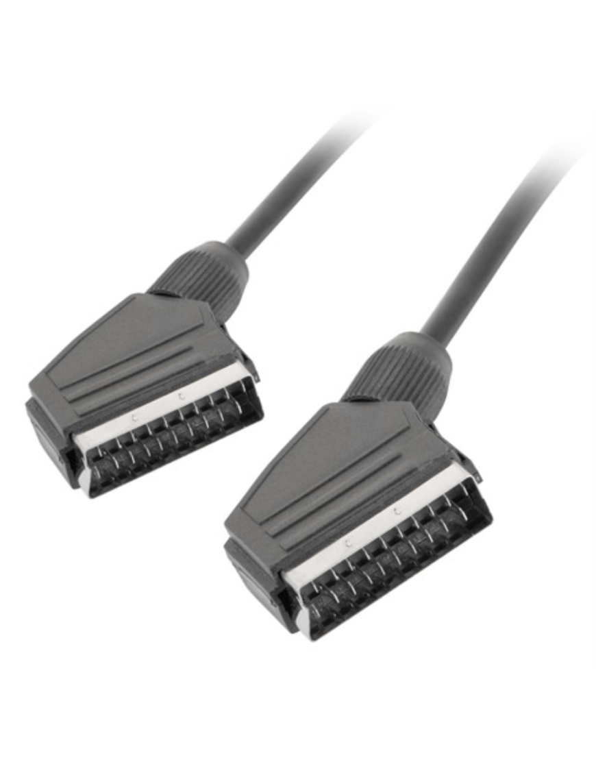 Lanberg CA-EUEU-10CC-0018-BK cable EUROCONECTOR 1,8 m SCART (21-pin) Negro