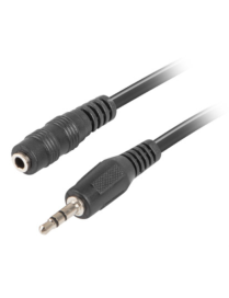 Lanberg CA-MJFJ-10CC-0050-BK cable de audio 5 m 3,5mm Negro