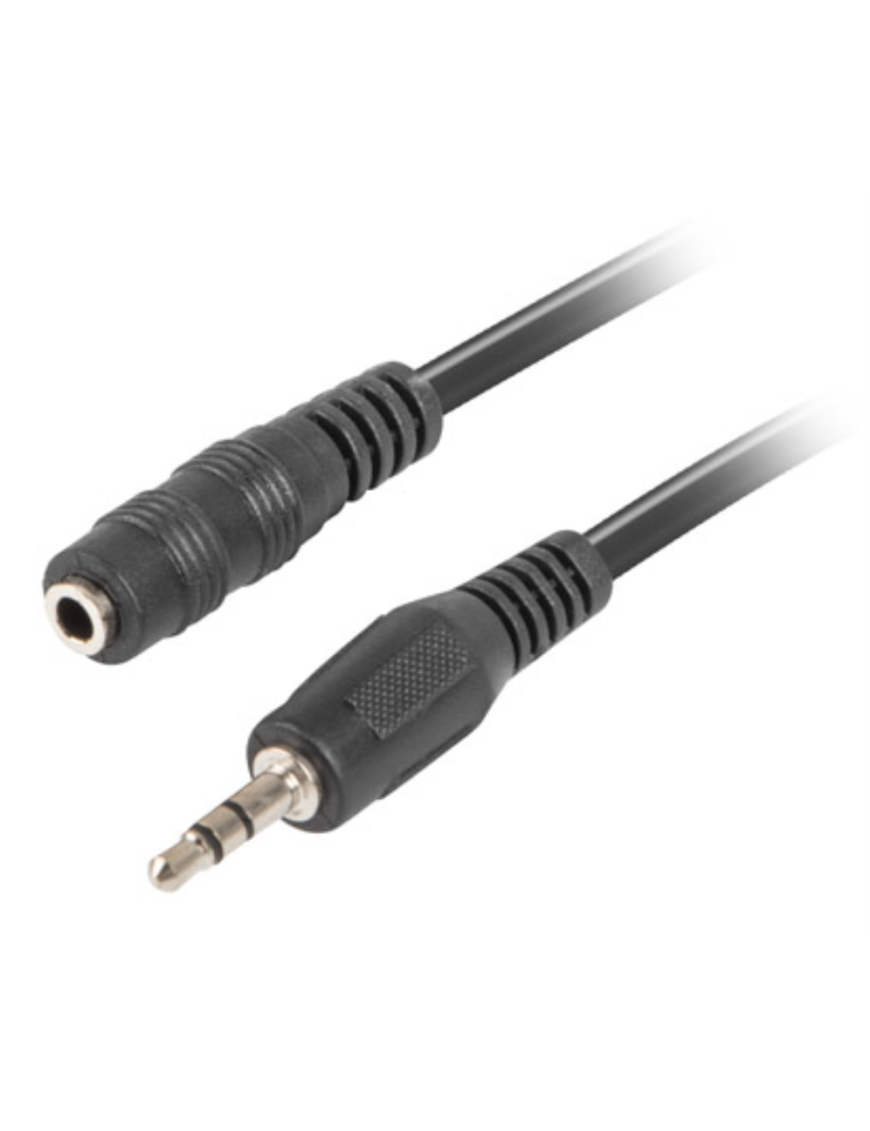 Lanberg CA-MJFJ-10CC-0050-BK cable de audio 5 m 3,5mm Negro